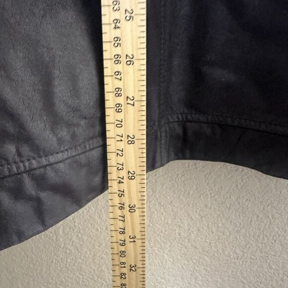 Merona Biker Moto Coat Leather Jacket Men XL Outerwear Button Zip Fall Winter - Picture 8 of 14